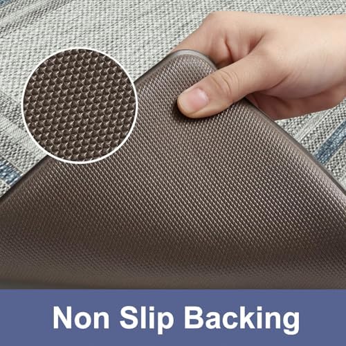 KIMODE Anti Fatigue Kitchen Mat 2 PCS Farmhouse Kitchen Rugs Sets of 2