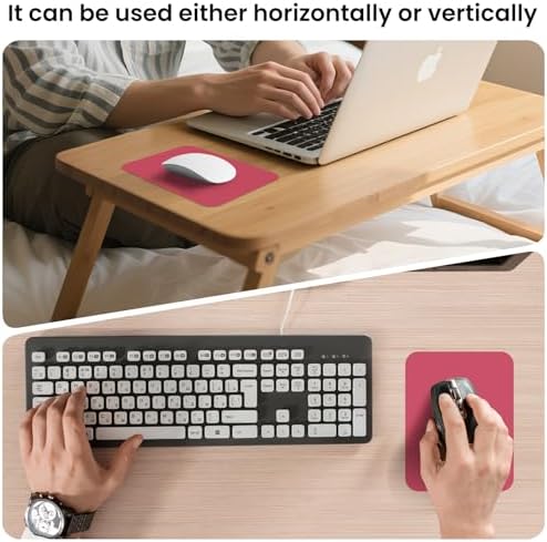 Small Mouse Pad 6 x 8 Inch, Horizontal and Vertical Flexible use. Great for Traveling, Wireless laptops, Keyboard Trays, Offices, etc. (red)