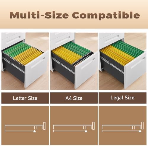 Guizeeopo Fully Assembled Home Office Filing Cabinet with Lock