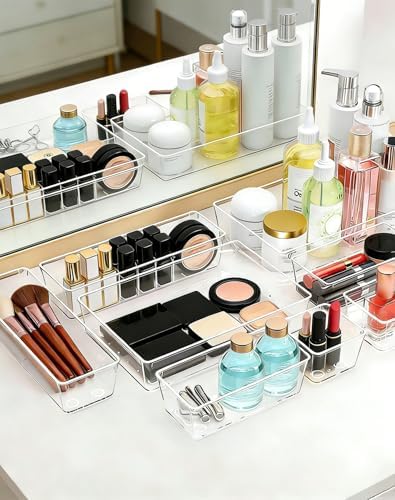 45P Makeup Desk Drawer Organizers Set for Vanity, Bathroom, Kitchen