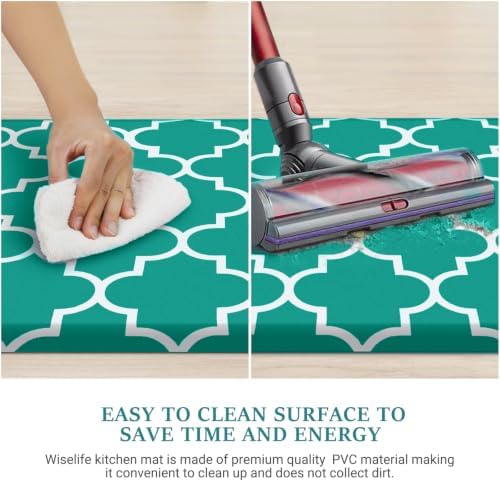 WISELIFE Kitchen Mats and Rugs Cushioned Anti-Fatigue, 17.3"x 28", Green