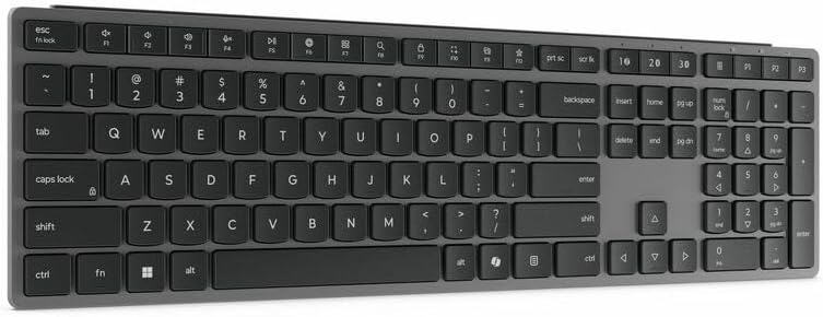 Lenovo 700 Modern Wireless Keyboard, 2.4 GHz Dongle & Dual Bluetooth Connection, AES-128 Encryption, 36 Month Battery Life, Luna Grey