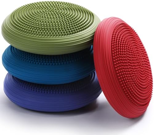 Libima 4 Pcs Wiggle Seat Inflated Wobble Cushion for Kids