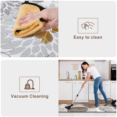 KIMODE Anti Fatigue Kitchen Mats for Floor Cushioned Kitchen Rugs Sets of 2