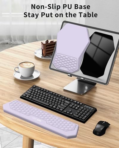Ergonomic Mouse Pad with Wrist Rest & Keyboard Wrist Rest Support Set