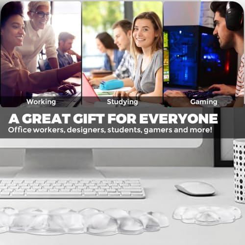 Gel Cloud Keyboard & Mouse Wrist Rest Set - Cloud Keyboard Wrist Rest Pad & Mouse Support for Office Gaming Pad Computer Laptop Ergonomic Comfortable Pain Relief- Cloud Pad Set