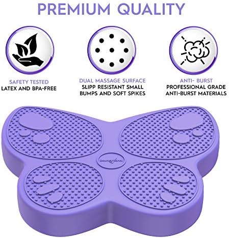 Shaped Wiggle Seats by Bouncyband–Purple Butterfly, 13”x11”x2.2”–Inflatable