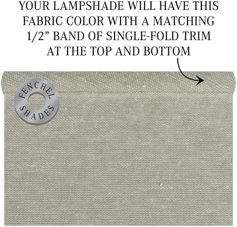 FenchelShades.com Lampshade 6" Top x 10" Bottom x 8" Slant Height With Spider Attachment 0.4 Inch Diameter for Lamps With a Harp (Couture Sand)