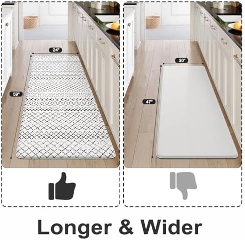 KIMODE Kitchen Mats for Floor Anti Fatigue, Kitchen Runner Rug Non Slip