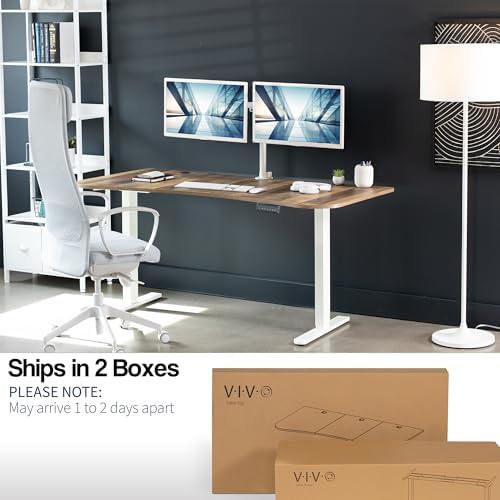 VIVO Reclaimed Wood 60 x 24 in Standing Desk, DESK-KIT-E2W1P