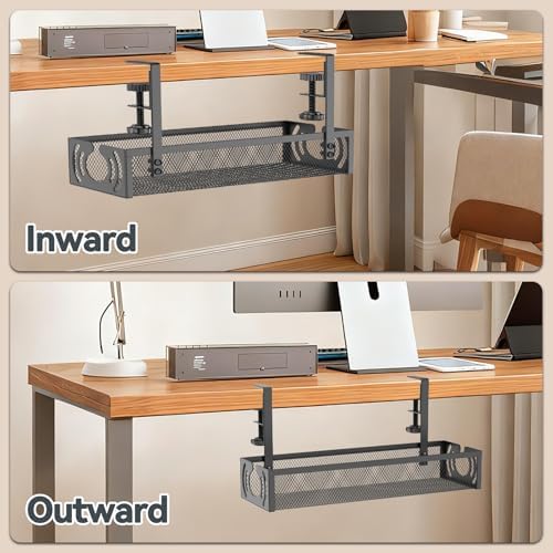 Cable Management, 15'' Under Desk Cable Management Tray No Drill