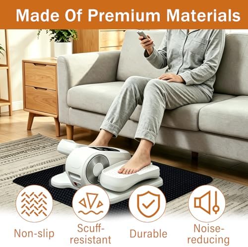 Under Desk Elliptical Mat 23.6" x 17", Non-Slip Mat for Stepper