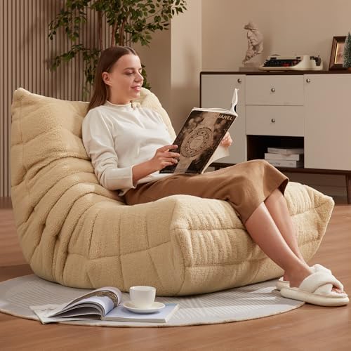 Hobestluk Big Bean Bag Chairs for Adults Fireside BeanBag Couch Togo Sofa