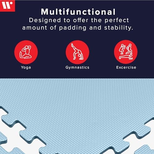 We Sell Mats 3/8" Thick Multipurpose EVA Foam Exercise Floor Mat, Interlocking Tiles, Anti-Fatigue for Home or Gym