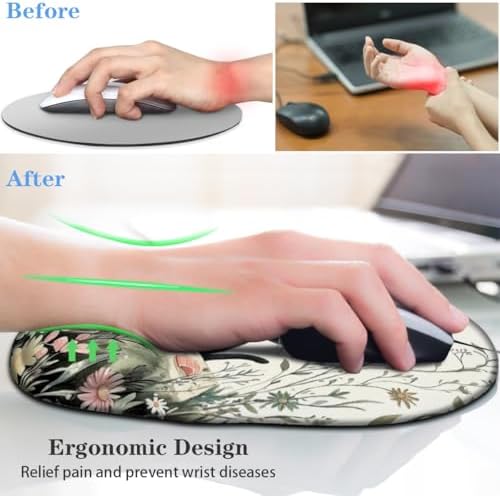 Cute Cat Mouse Pad with Wrist Support+Cup Mat