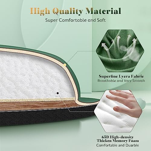 Gimars Upgrade Enlarge Silky and Superfine Fabric Gel Memory Foam Keyboard Wrist Rest Set, Ergonomic Keyboard Mouse Wrist Support for Typing Pain Relief, Comfort for Office, Gaming, Computer