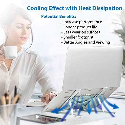 PRO Stand Compatible with Core Innovations DP 7", DP 10.1" 1GB and 16GB, Go Editions Durable Adjustable Desktop Holder, Portable, up to 21" Screens and 50 pounds! [Silver]