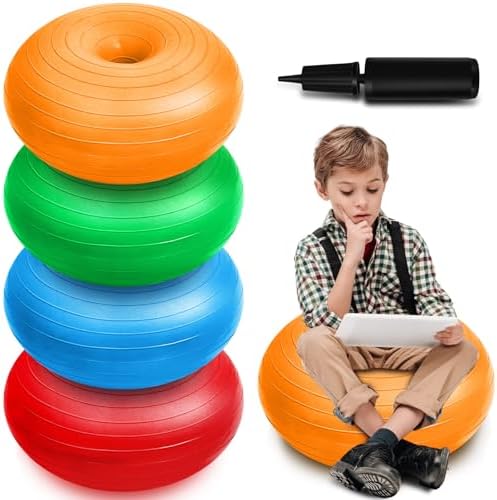 Lewtemi 4 Pcs Flexible Seating for Classroom Elementary 20'', Rainbow Color