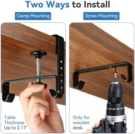 SHUWEI 36" Under Desk Cable Management Tray, Fabric, No-Drill Mount, Black