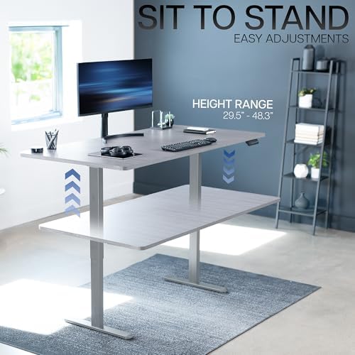 VIVO Dark Gray 71 x 36 in Standing Desk, DESK-KIT-E2G7G-36