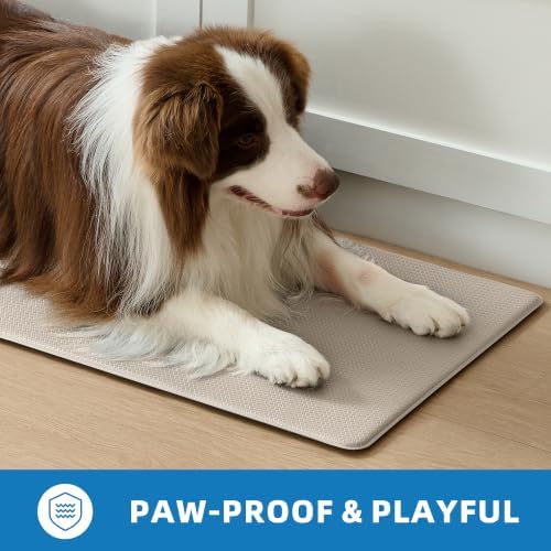 Kitchen Mats for Floor, [2PCS] Anti-Fatigue Kitchen Rugs, Khaki