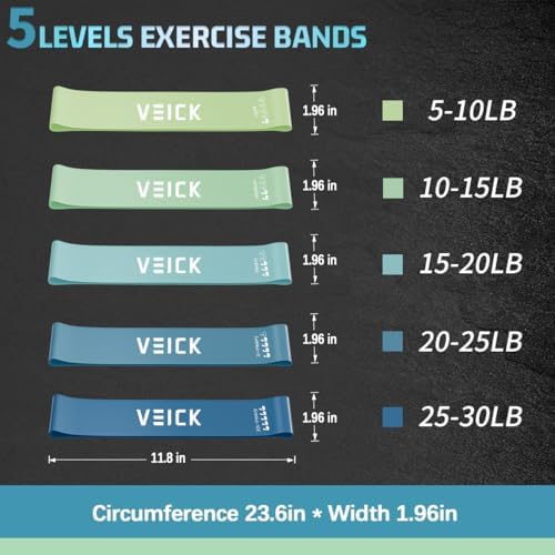 VEICK Resistance Bands with Handles, Exercise Tube Bands Set for Workouts