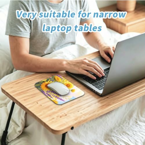 Small Mouse pad, with Edge-Sewn Design, extends Service Life by Twice, occupying the Optimal Size for the Mouse and Wrist Position. (Sunflower)