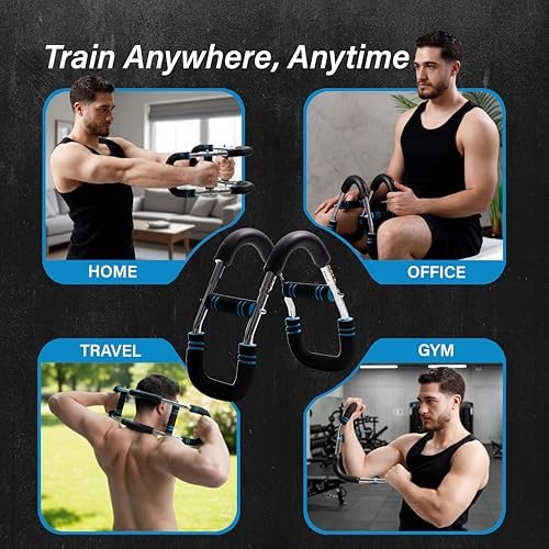 Twister Arm Trainer - Chest Workout Equipment for Home Gym, Forearm Trainer & Muscle Exerciser for Men and Women, Portable Home Workout Strength Training, Upper Body Exercise Bar