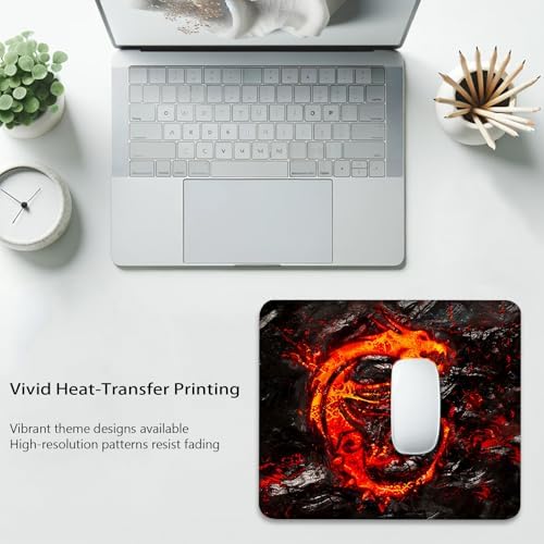 Abstract Lava Dragon Carving Molten Masterpiece Mouse Pad, Cute Desk Mat