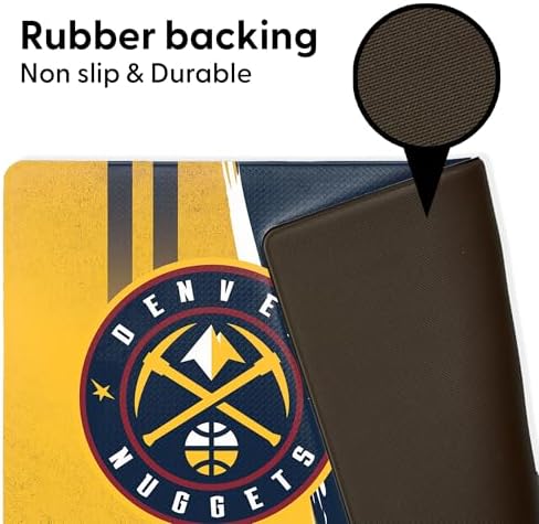 Northwest NBA Denver Nuggets Embossed Anti-Fatigue Mat, Cushioned Kitchen Floor Rug, Non-Slip PVC Standing Comfort, 18 x 30 in