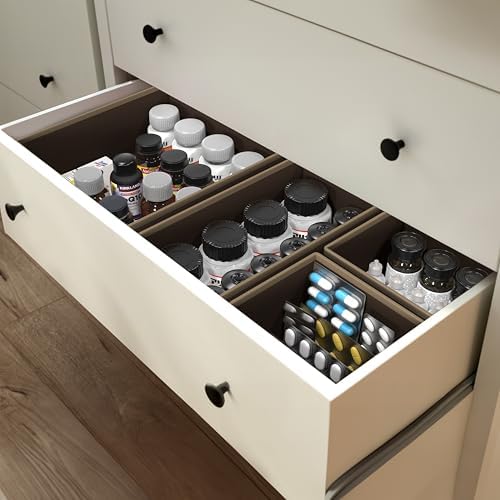 Simple Houseware Underwear Drawer Organizer, Set of 6, Brown