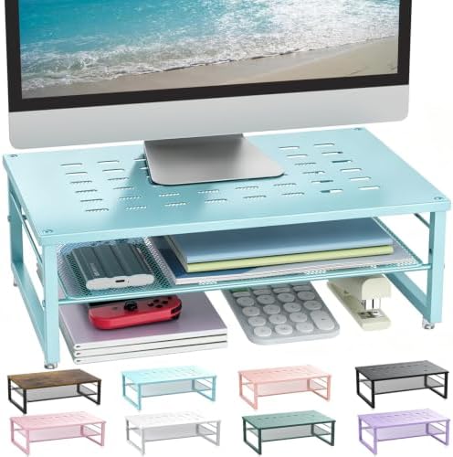 gianotter 2-Tier Metal Monitor Stand Riser