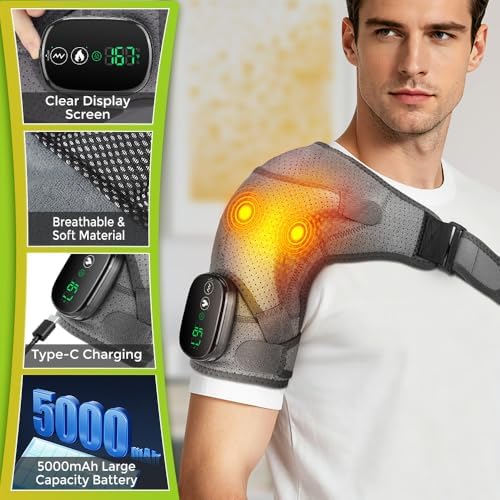 Cordless Shoulder Heating Pad, FSA Eligible Heated Shoulder Massager