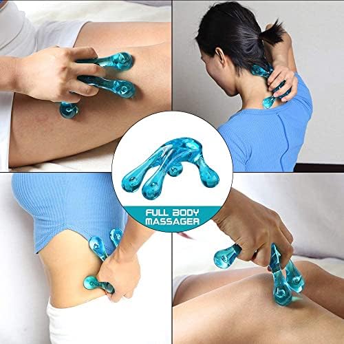 Melonsun Palm Massage Tool - Handheld Four-Point Deep Tissue Massager for Trigger Point, Neck Back Shoulder Pain Relief, Self Massage Between Shoulder Blades, No Therapist Needed