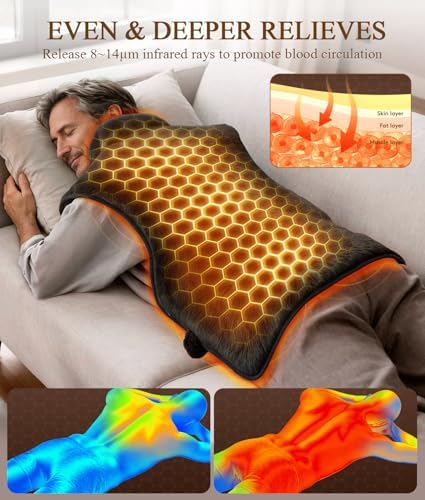 Fast-Heating Far Infrared Heating Pad for Neck and Shoulders and Back