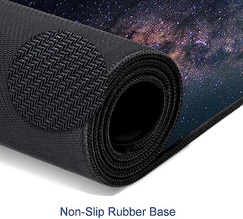 Large Gaming Mouse Pad with Stitched Edges, Galaxy Desk Mat, Extended XL Keyboard Pad, Non-Slip Rubber Base Desk Pad for Keyboard and Mouse, 31.5X11.8 inch
