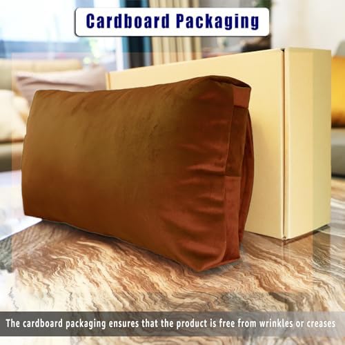 Velvet Recliner Headrest Pillow, Non-Slip Neck Support, Pumpkin