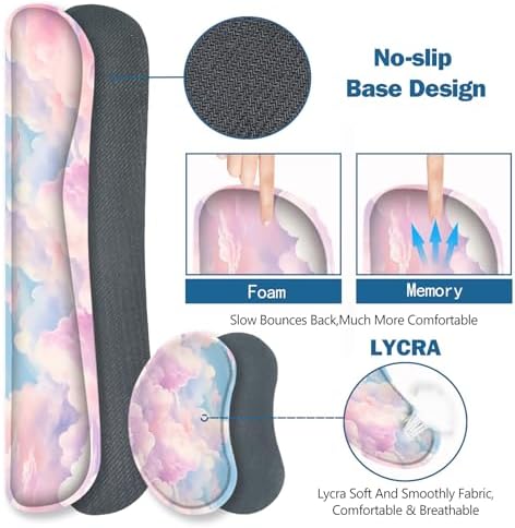 ToLuLu Large Mouse Pad Desk Pad, Wrist Rest Desk Mat for Keyboard and Mouse