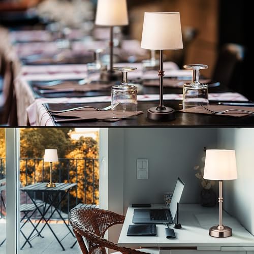 O'Bright Seraph Cordless Rechargeable LED Table Lamp, Oil-Rubbed Bronze
