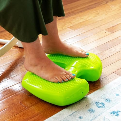 Special Needs Essentials FocusPad 3-in-1 Sensory Wobble Cushion - Silent Wiggle Seat, Foot Fidget & Balance Pad for Kids and Adults with ADHD or Autism | Lime Green