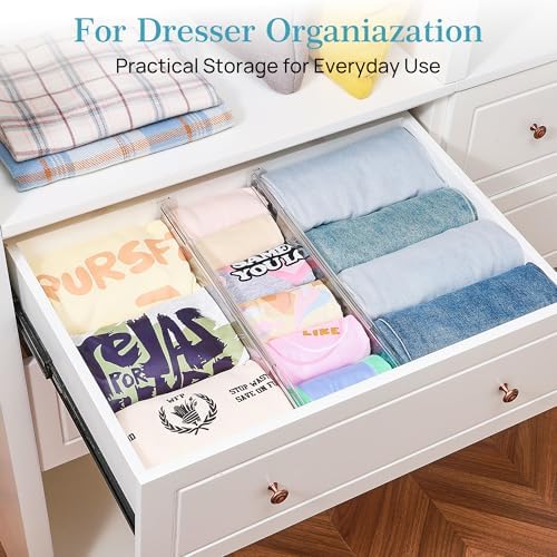 Vtopmart 4" Regular Upgrade Drawer Divider for Clothes, 12.8"-22.3" 12 Pack