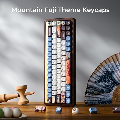 OHY Musashi keycaps,Japanese Theme 132 - Key White & Blue Custom Key Cap