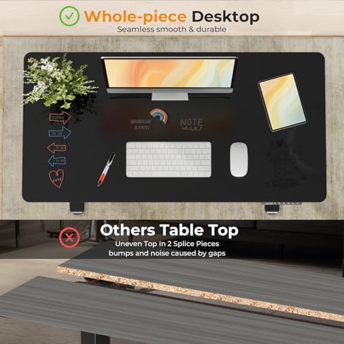 JOY worker Small Glass Standing Desk, 40" Electric Stand Up Desk on Wheels
