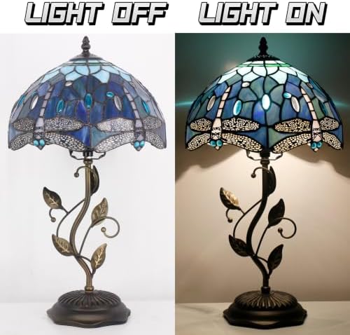 Tiffany Lamp Blue Dragonfly Stained Glass Table Lamp