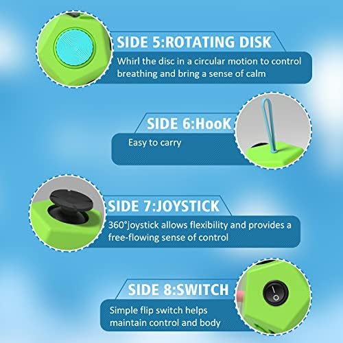 Fidget Dodecagon –12-Side Fidget Toys Cube Relieves Stress and Anxiety Anti Depression Travel Toy Stocking Stuffers Gifts for Children and Adults(B1 Green)