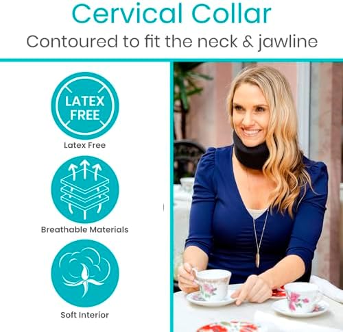 Vive Cervical Collar Neck Brace for Neck Pain and Support for Women & Men