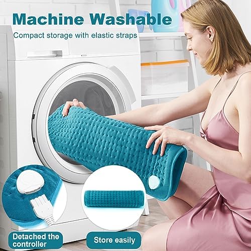 Electric Heating Pad for Back: VAAGHANM 33" x 17" Extra Large Heat Pad for Shoulder & Neck & Back - 6 Temperature Settings & Auto Shut-Off Timer