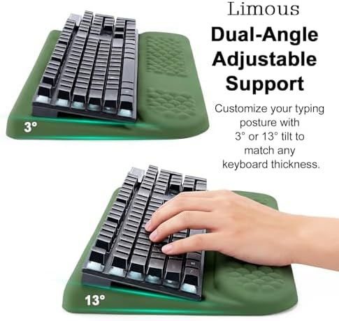 LIMOUS 2-in-1 Wrist Rest with Keyboard Stand, Ergonomic Wave Wrist Pad