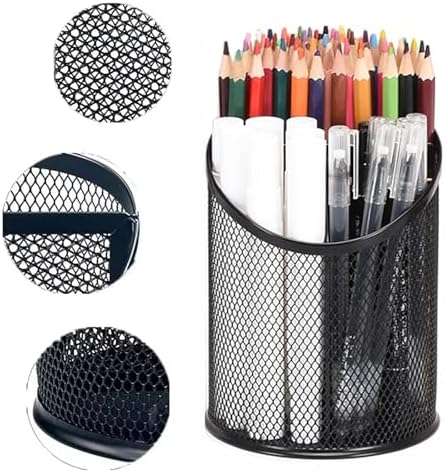 MINDEPOT 2 Pack Pencil Holder Pen Cup for Desk Round Pen Organizer