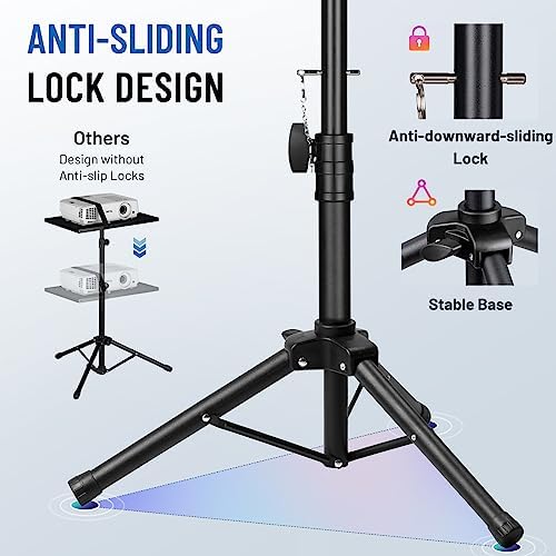 CAHAYA Projector Stand Tripod Adjustable Height Portable Laptop Rack Tray